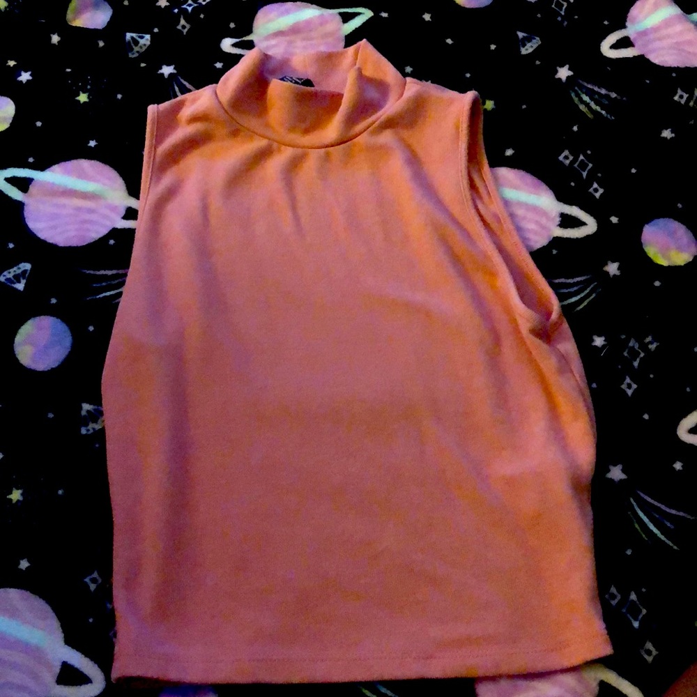 Sleeveless Cropped Turtle Neck